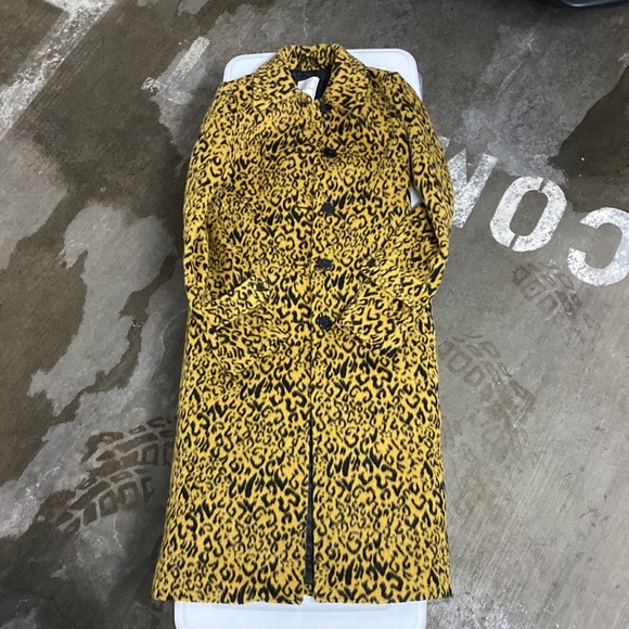 Avec Les Filles Jackets & Blazers - Avec les filles yellow and black leopard coat